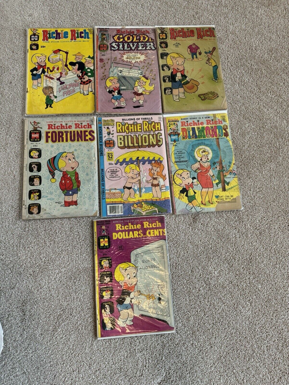 Vintage Comic Books Lot Richie Rich