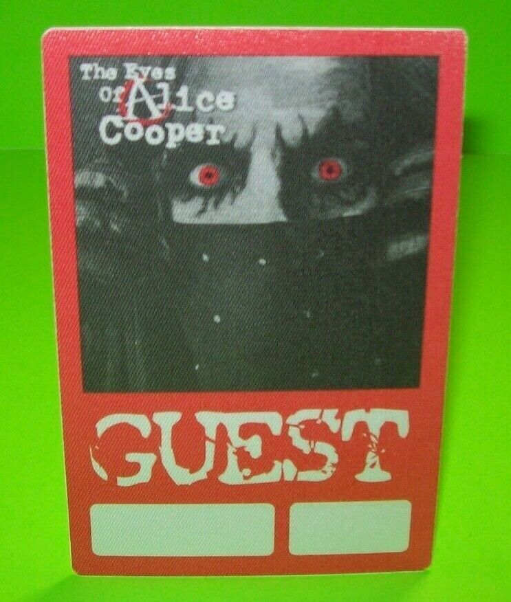 Alice Cooper Backstage Pass Original The Eyes Of Horror Shock Rock Halloween