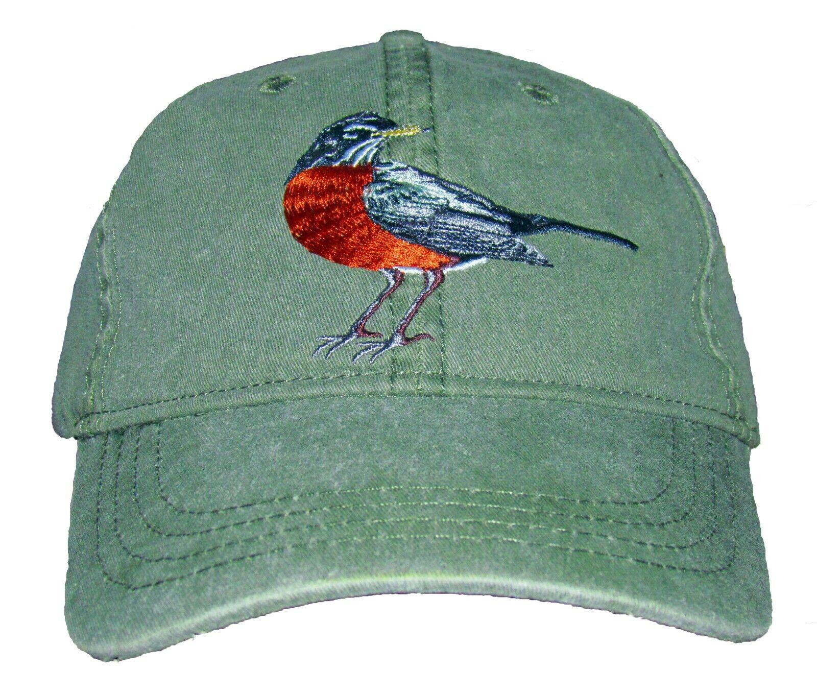 American Robin Embroidered Cotton Cap NEW Hat Bird 