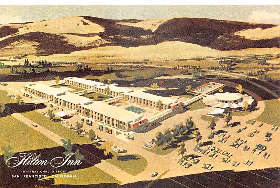 San Francisco County Hilton Inn International Airport Vintage Postcard CP324