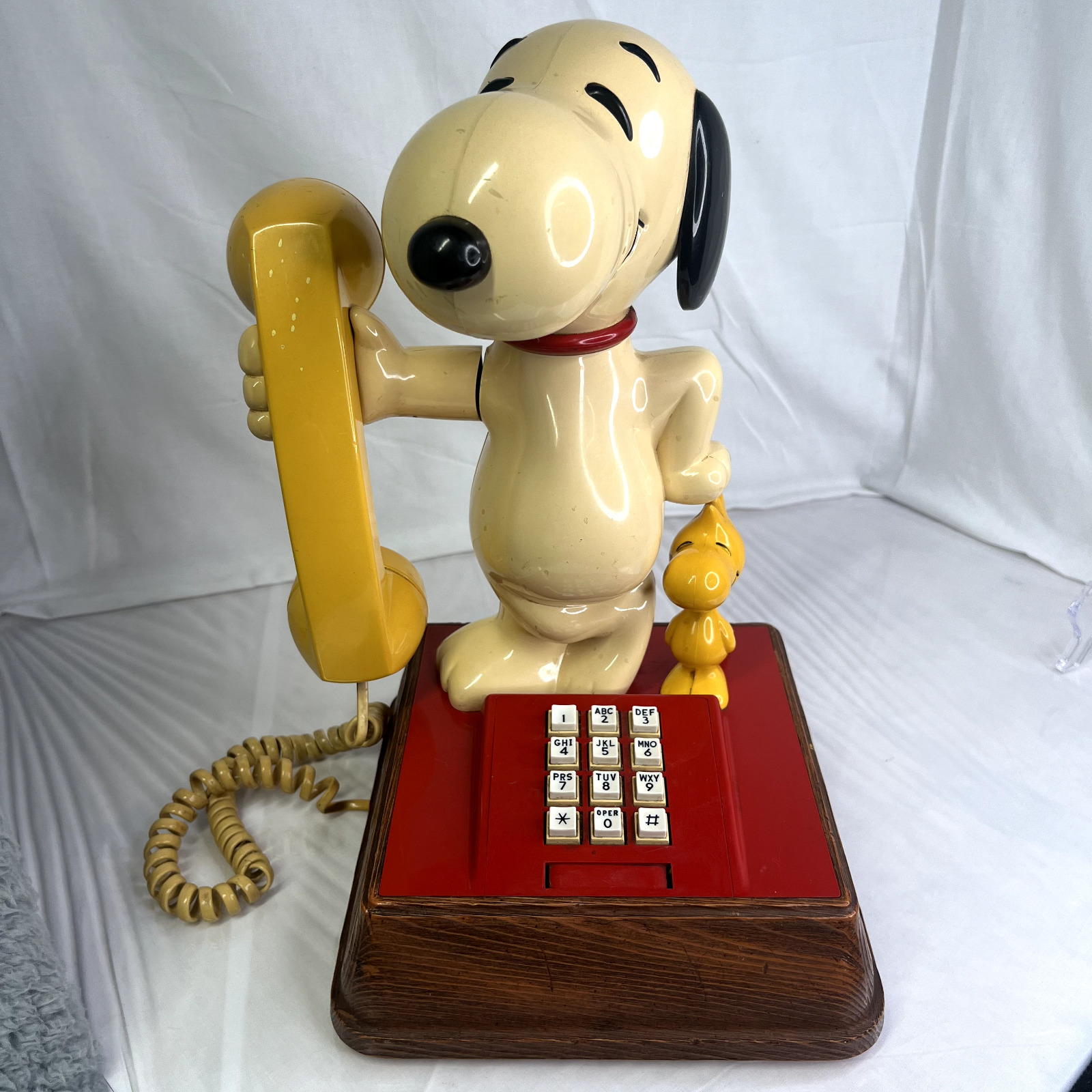 Vintage The Snoopy and Woodstock Phone 1976, Untested Head Turns