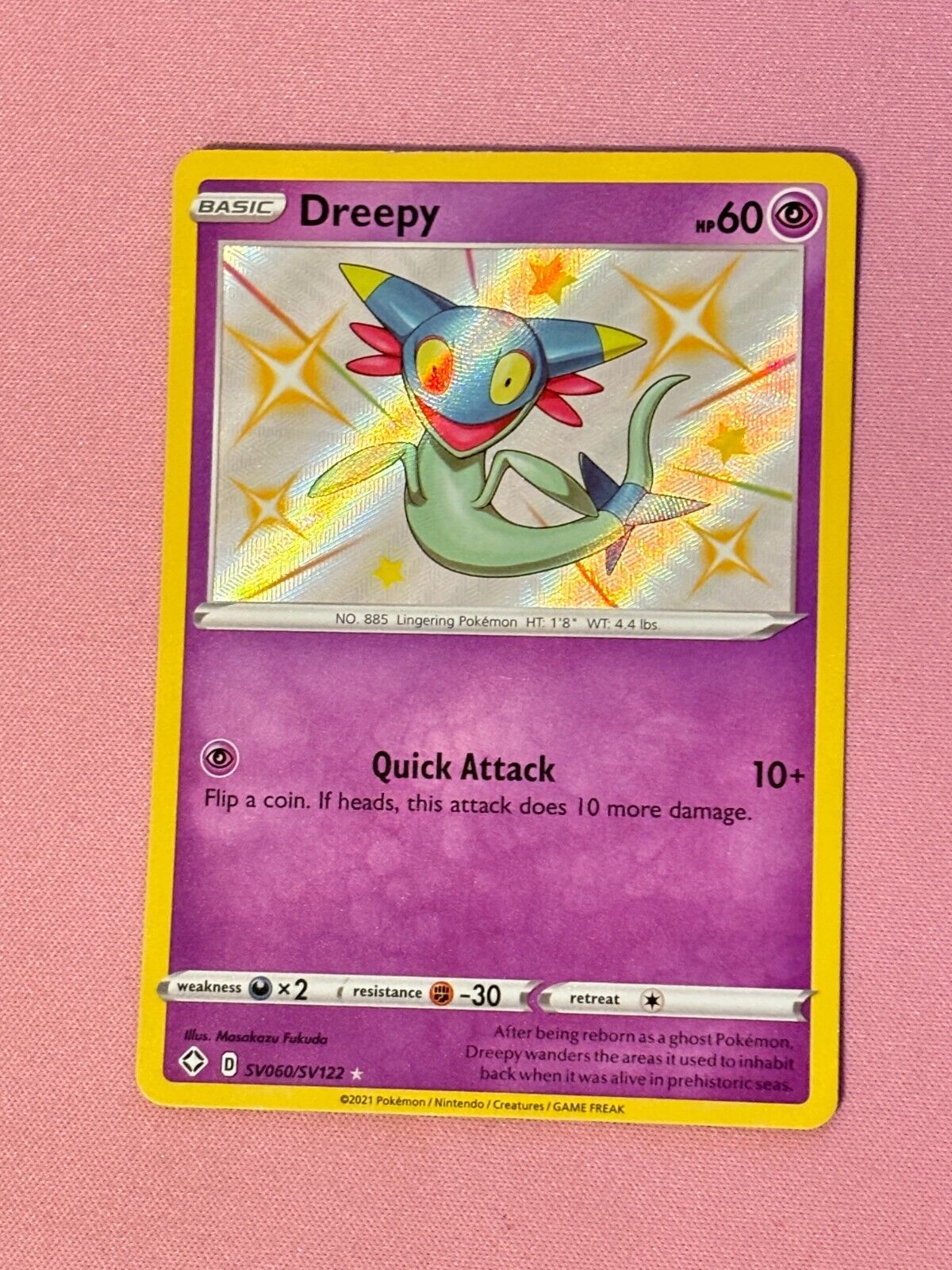Pokemon TCG Dreepy SV060/SV122 Shining Fates Baby Shiny Rare Card