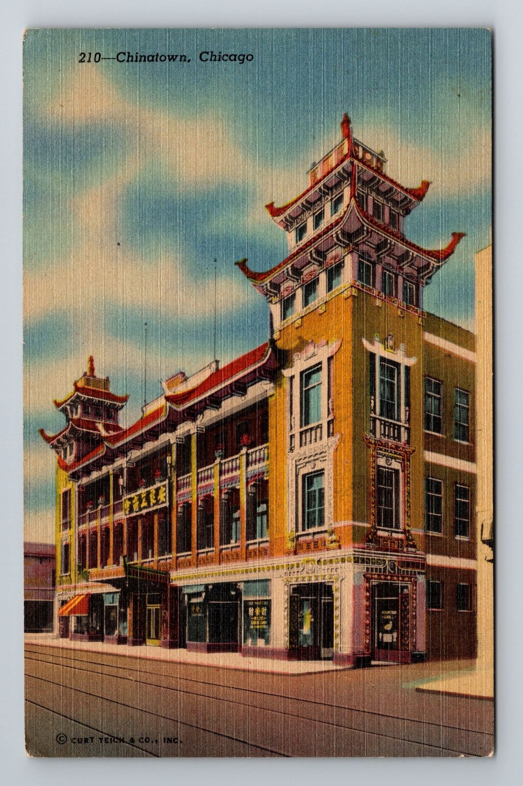 Chicago IL-Illinois, Chinatown, Antique Vintage Souvenir Postcard