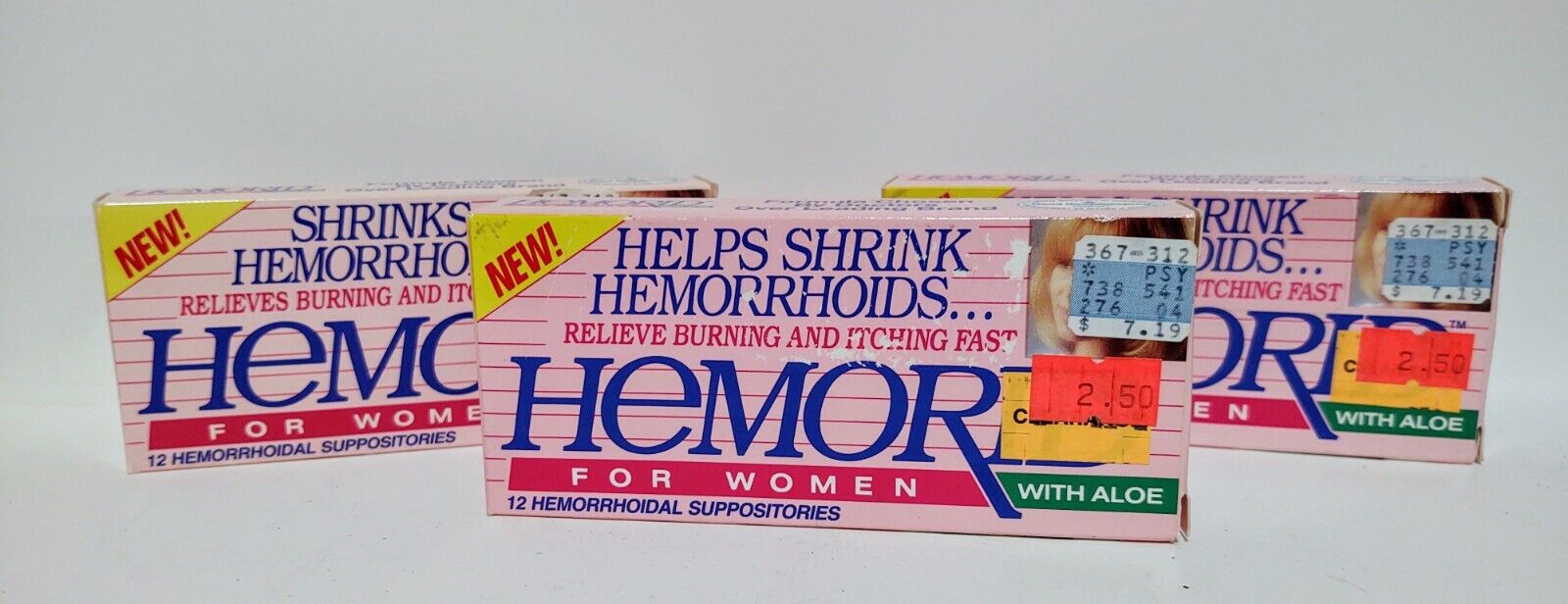 vintage Hemorrhoid suppositories HEMORID for Women Aloe Thompson Medical Florida