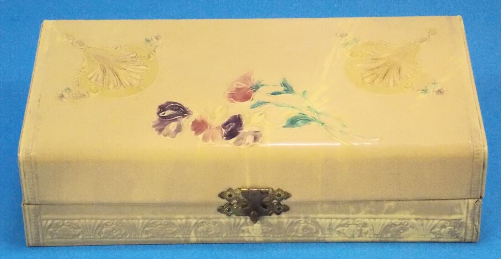 Antique Celluloid French Ivory Dresser Box