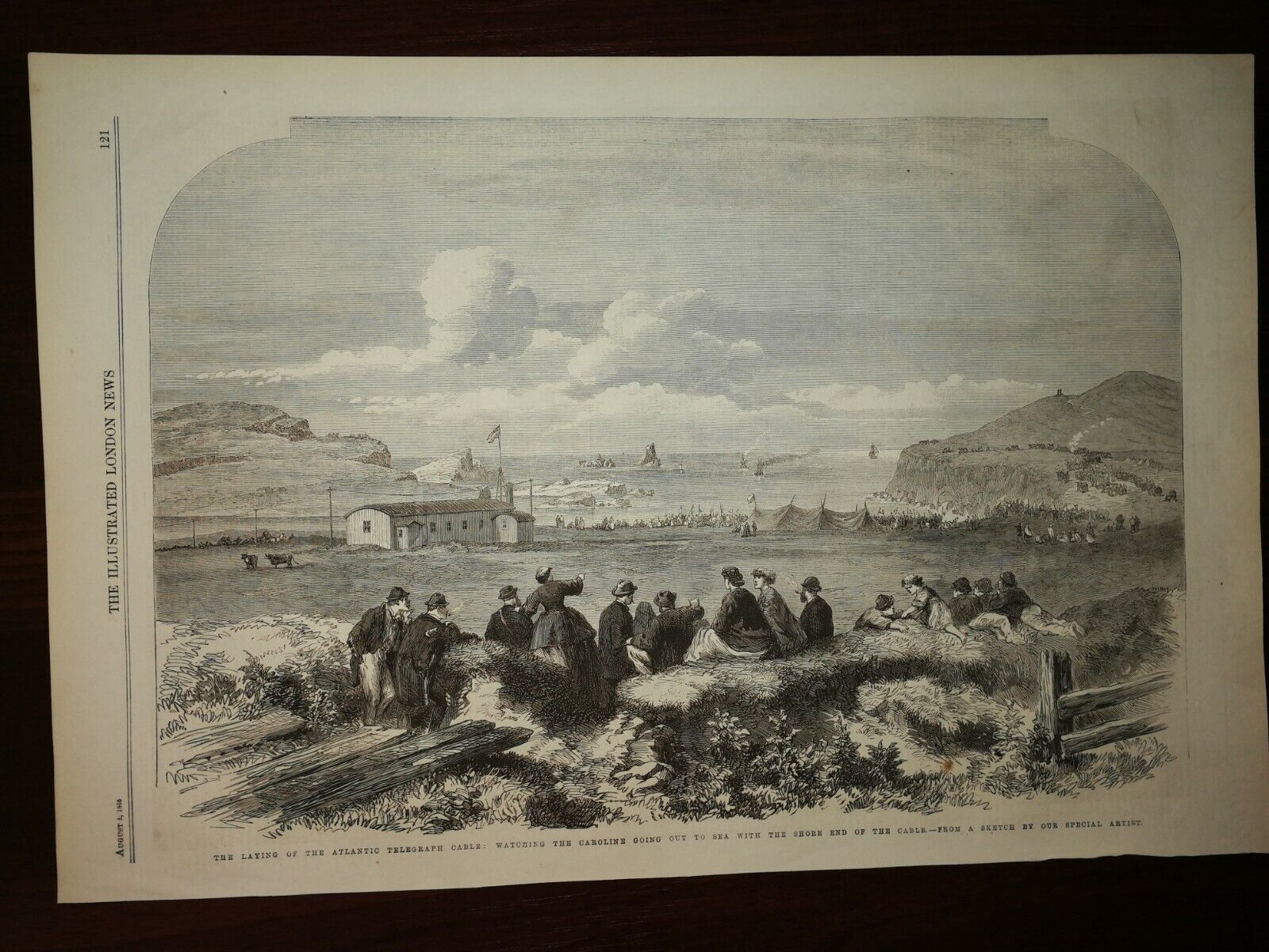 FULL- PAGE ENGRAVING FROM THE ILLUSTRATED LONDON NEWS,AUG 5,1865, CONDITION VG