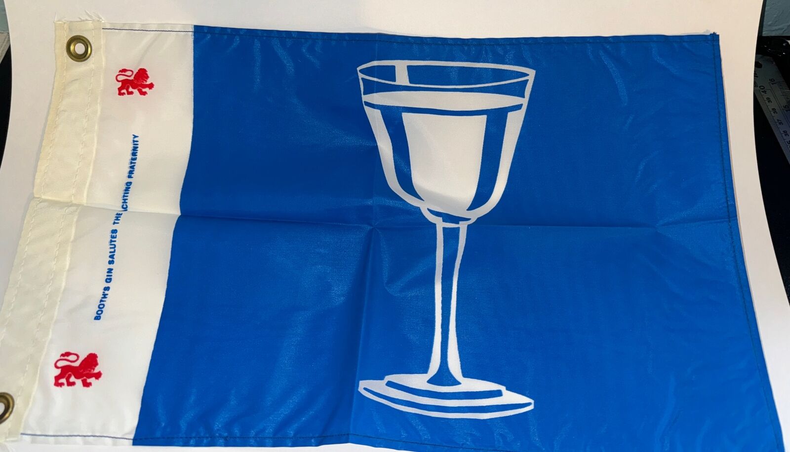 Vintage Booth's Gin Yacht Flag 'Booth's GinSalutesYachting Fraternity W/envelope