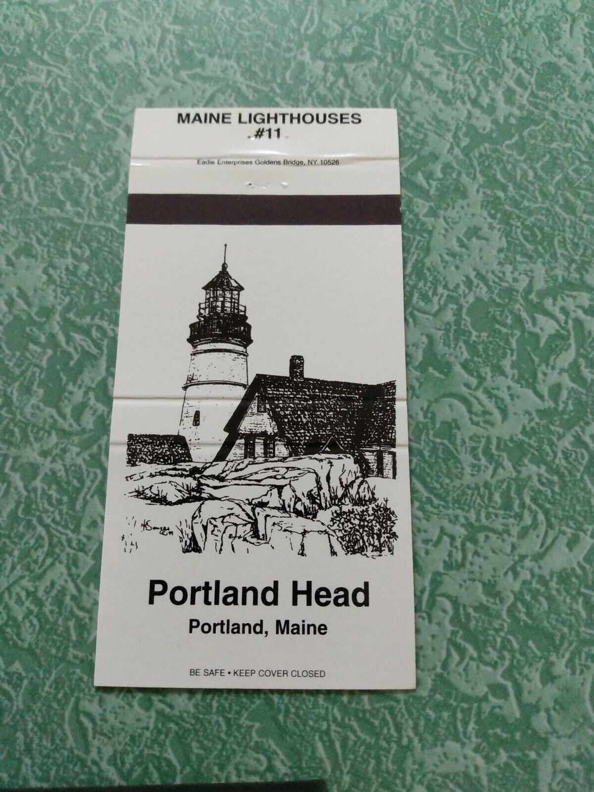 Vintage Matchbook Ephemera Collectible J7 Portland Maine head lighthouses