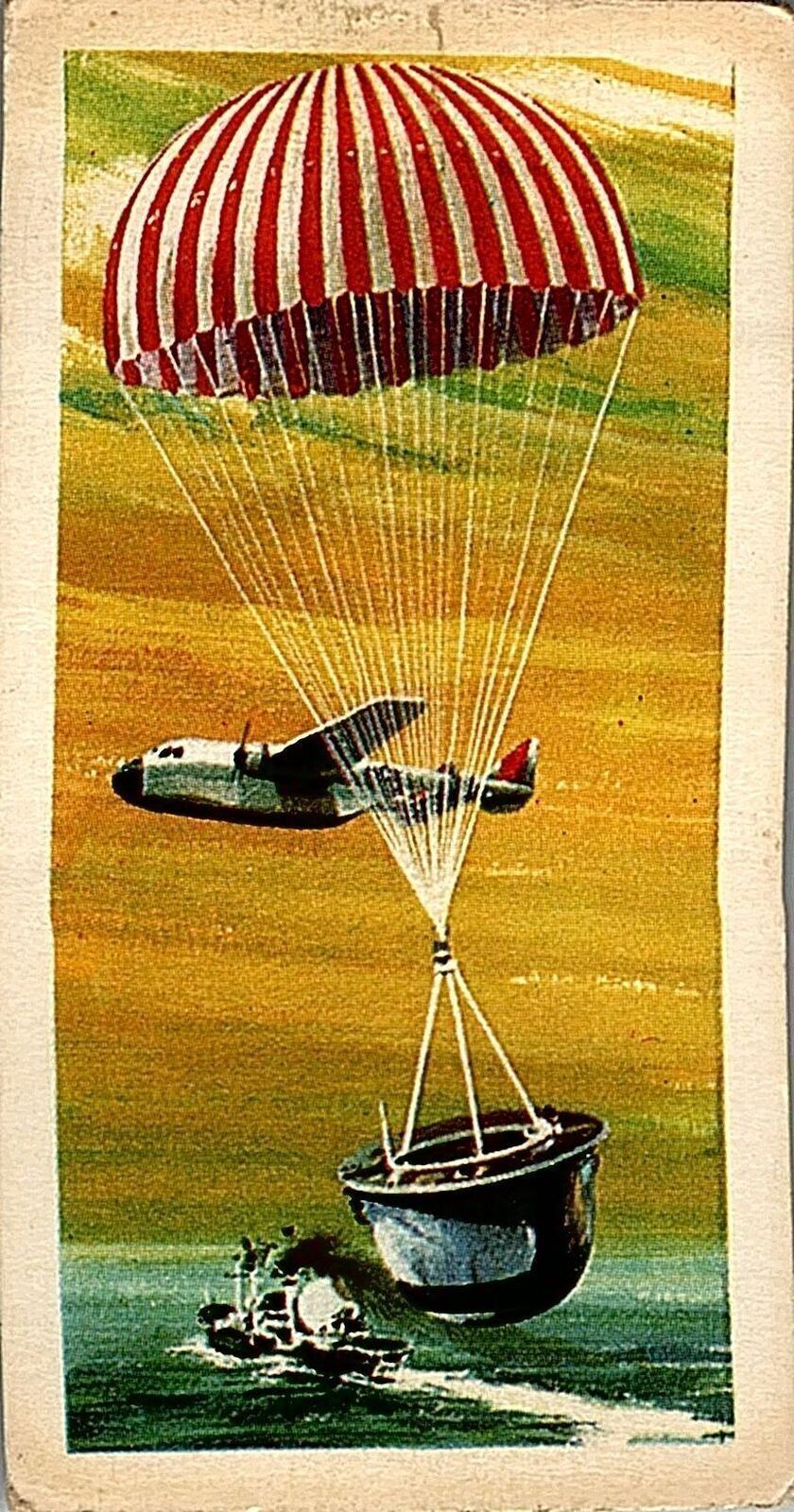 1930s BROOKE BOND TEA TRADE CARD RACE INTO SPACE #3 DISCOVERER LANDING 34-2