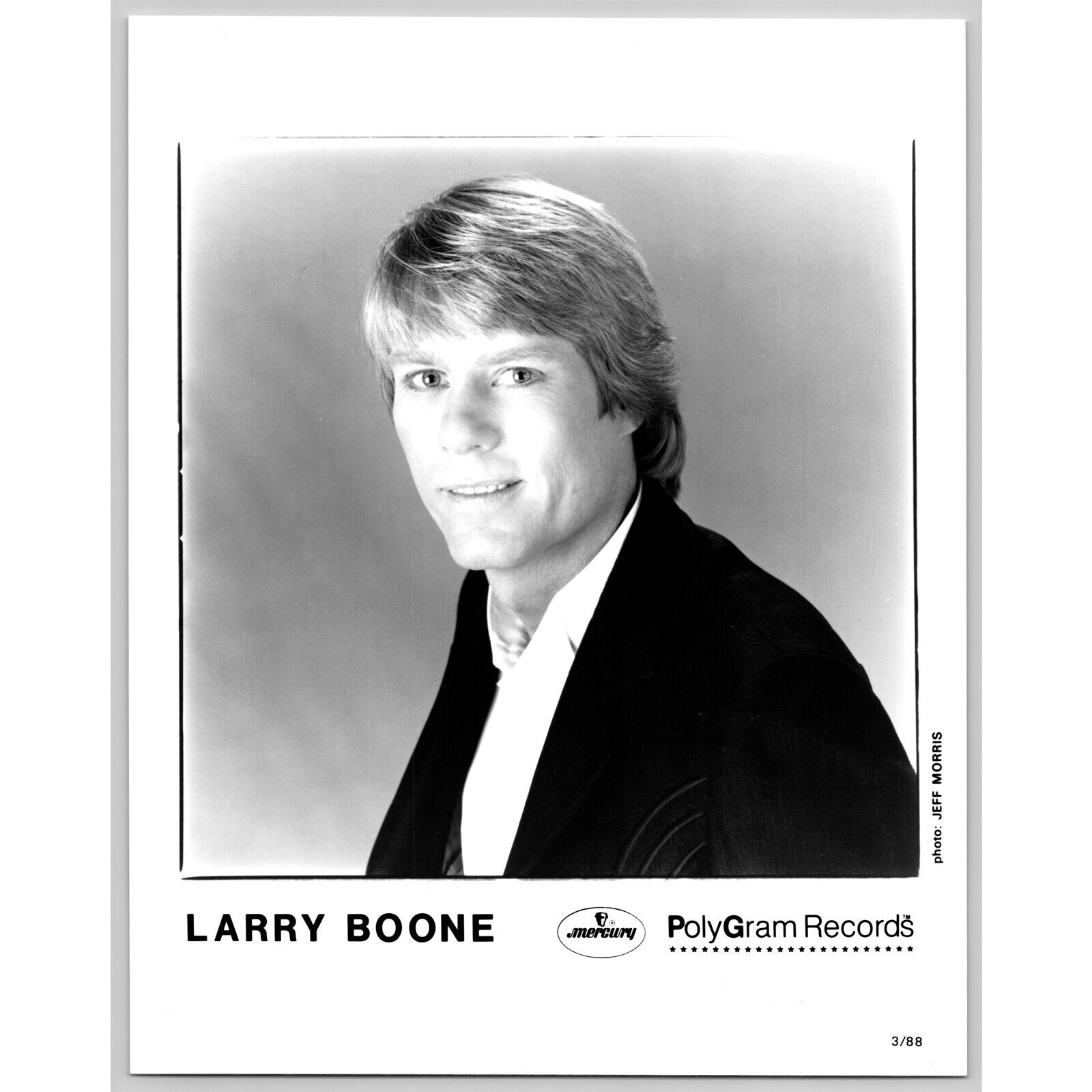 Larry Boone American Country Singer Songwriter 80s-90s Glossy Music Press Photo