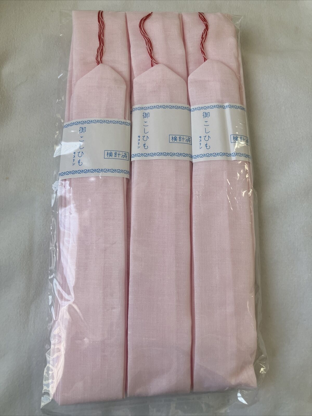Kimono Kitsuke koshi himo belt 3 belts moslin Pink cotton