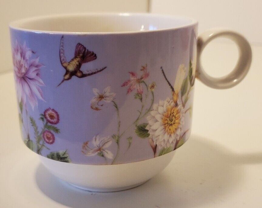 Sweet Living Stackable Tea Cup Floral Design Replacement Coffee Mug