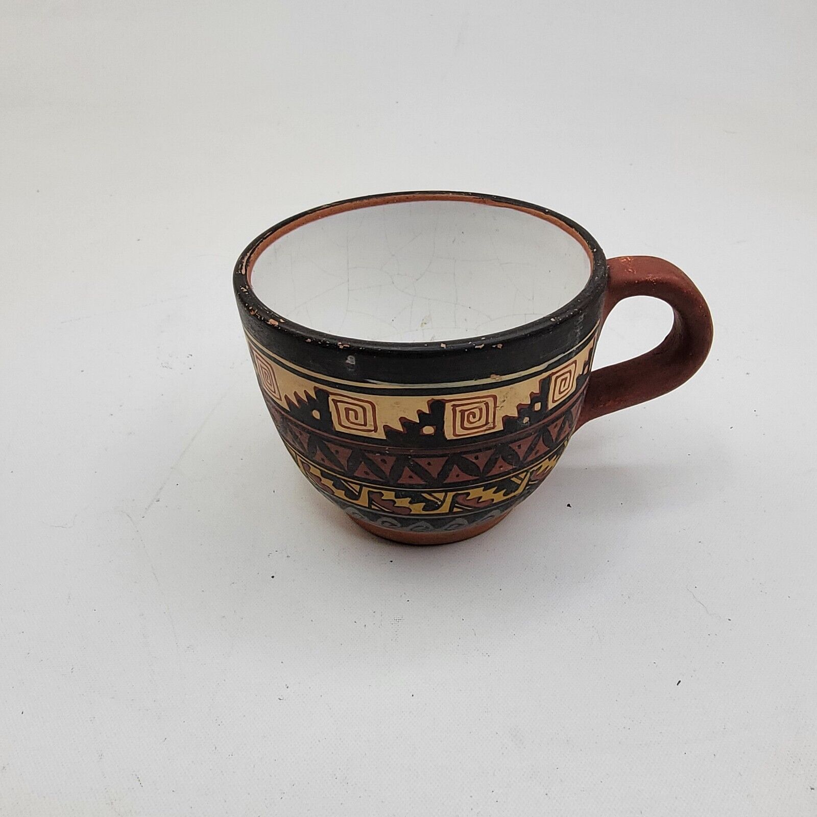 Cusco Peru Hand Painted Handmade Pottery Coffee Mug Tea Cup 