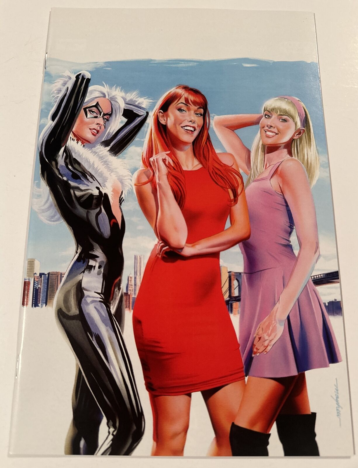AMAZING SPIDER-MAN #6 MIKE MAYHEW VIRGIN VARIANT BLACK CAT MARY JANE GWEN STACY