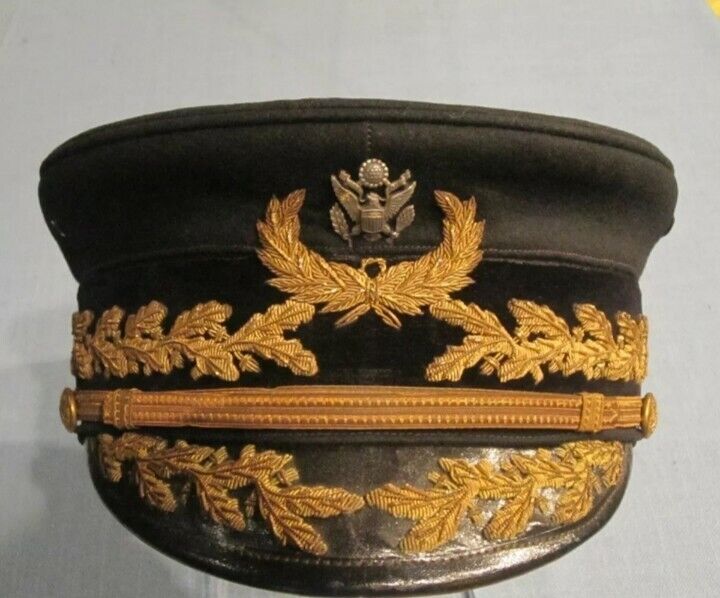 Replica boxed U.S. Army Model 1902 General's Full Dress Visor Cap.