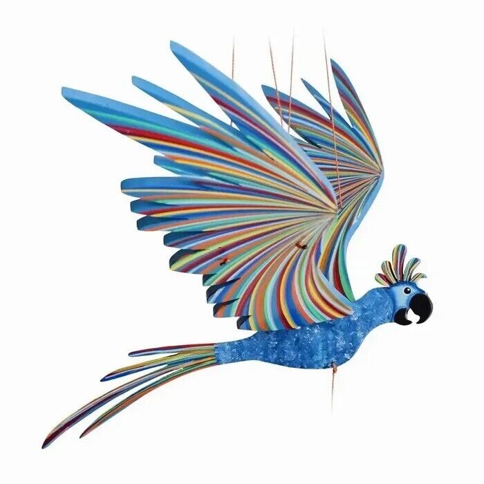 Blue Cockatiel Parrot Flying Mobile Unique Handmade Gift – Tulia\'s Artisan Galle