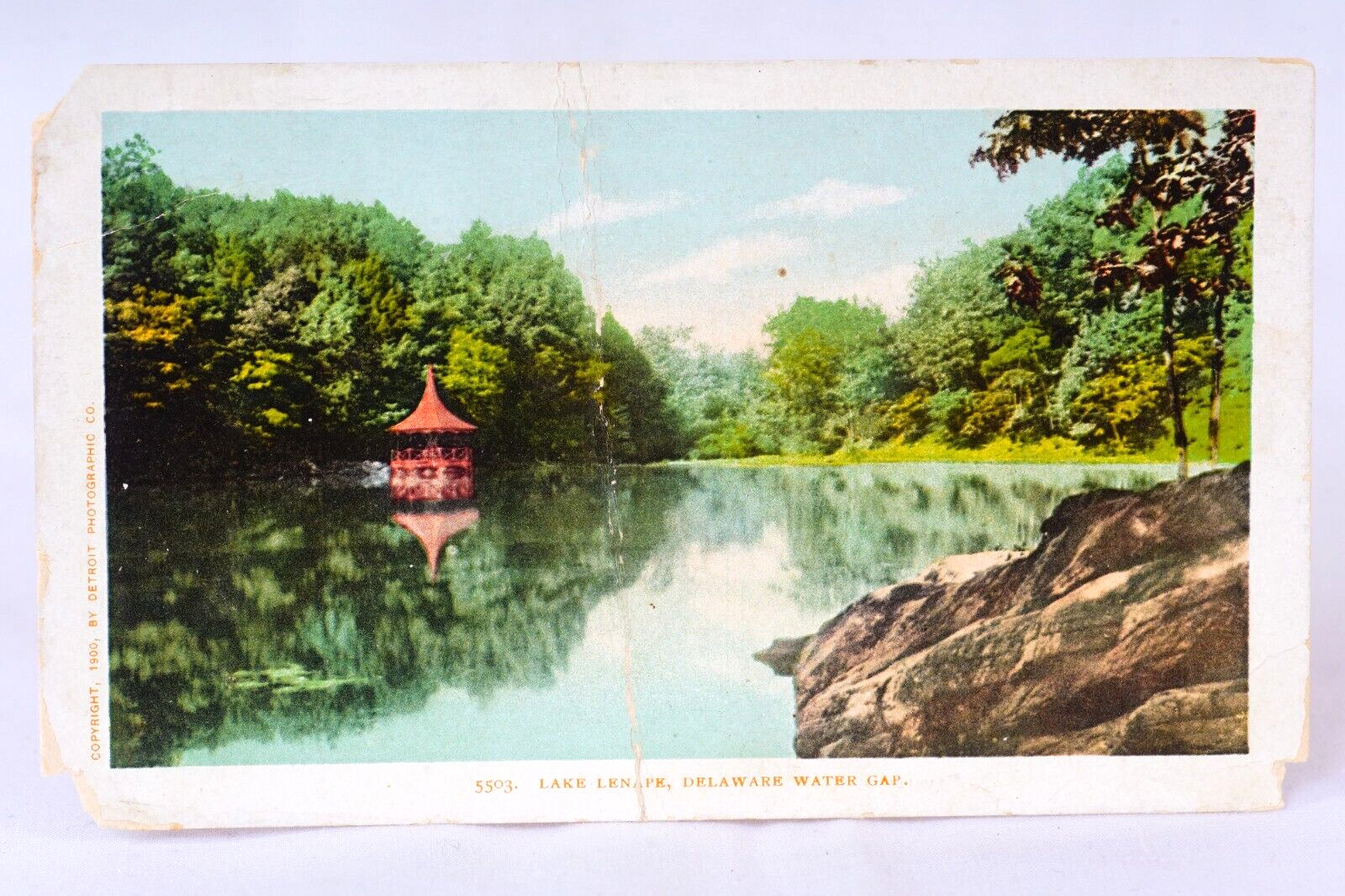 Lake Lenape Delaware Water Gap PA No. 5503 Antique 1900 Postcard