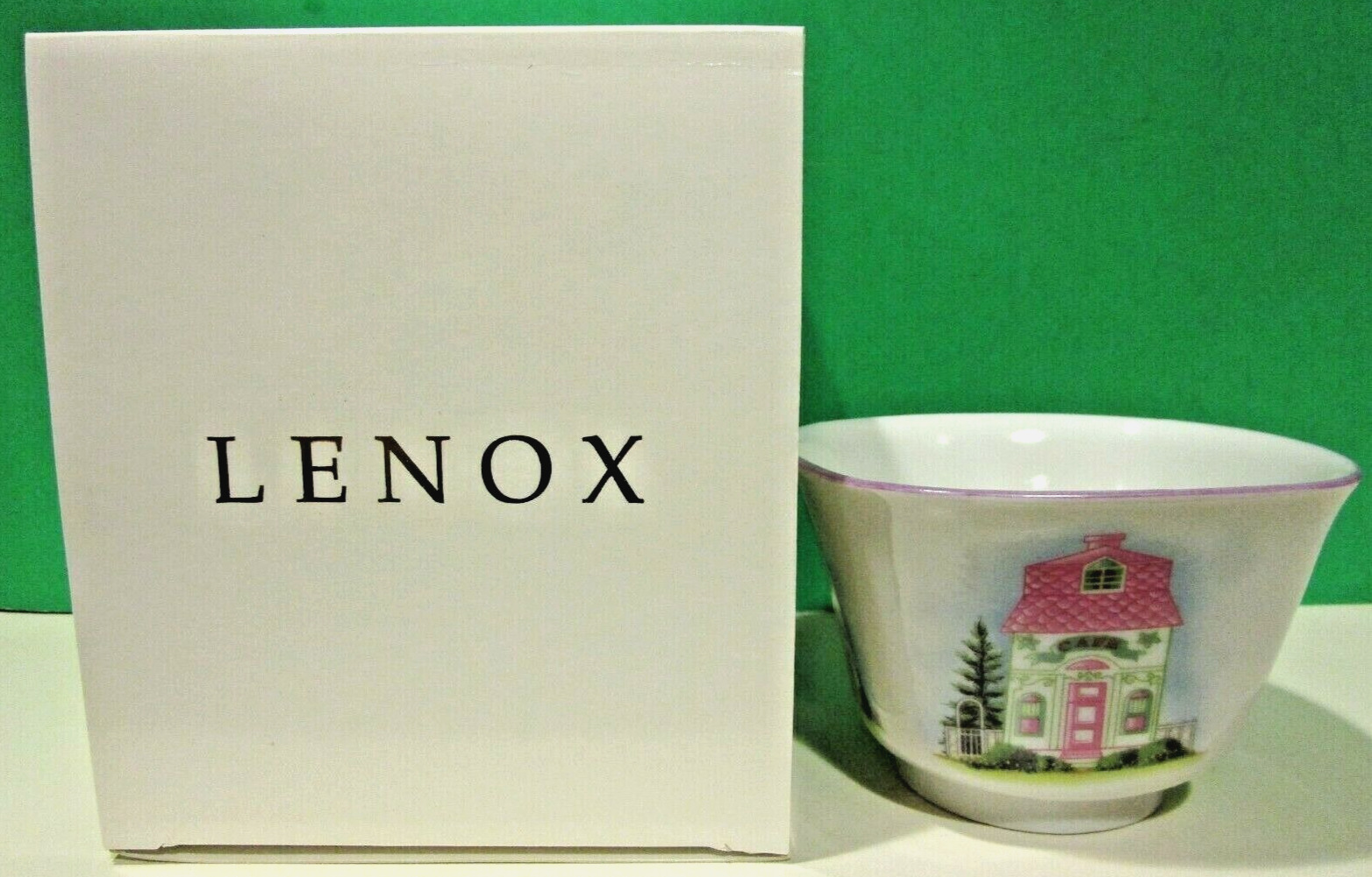 LENOX VILLAGE Pattern TREAT BOWL -- Ice Cream Dish-- 2000 -- -- NEW in BOX