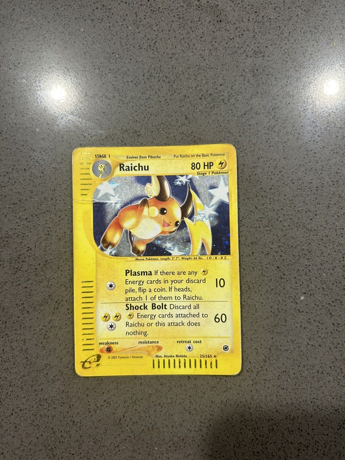 Pokemon Card/Card - RAICHU - EXPEDITION - ENG ENG ENG ENGLISH - 25/165 - HOLO - PLAYED