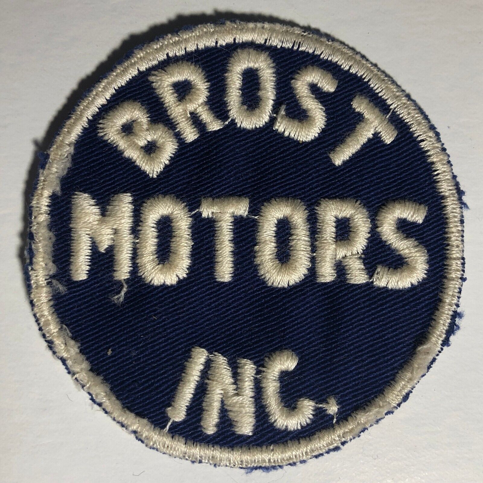 Brost Motors (Chevrolet) Depew / Lancaster, NY Vintage Embr. Patch -c1940\'s-50\'s