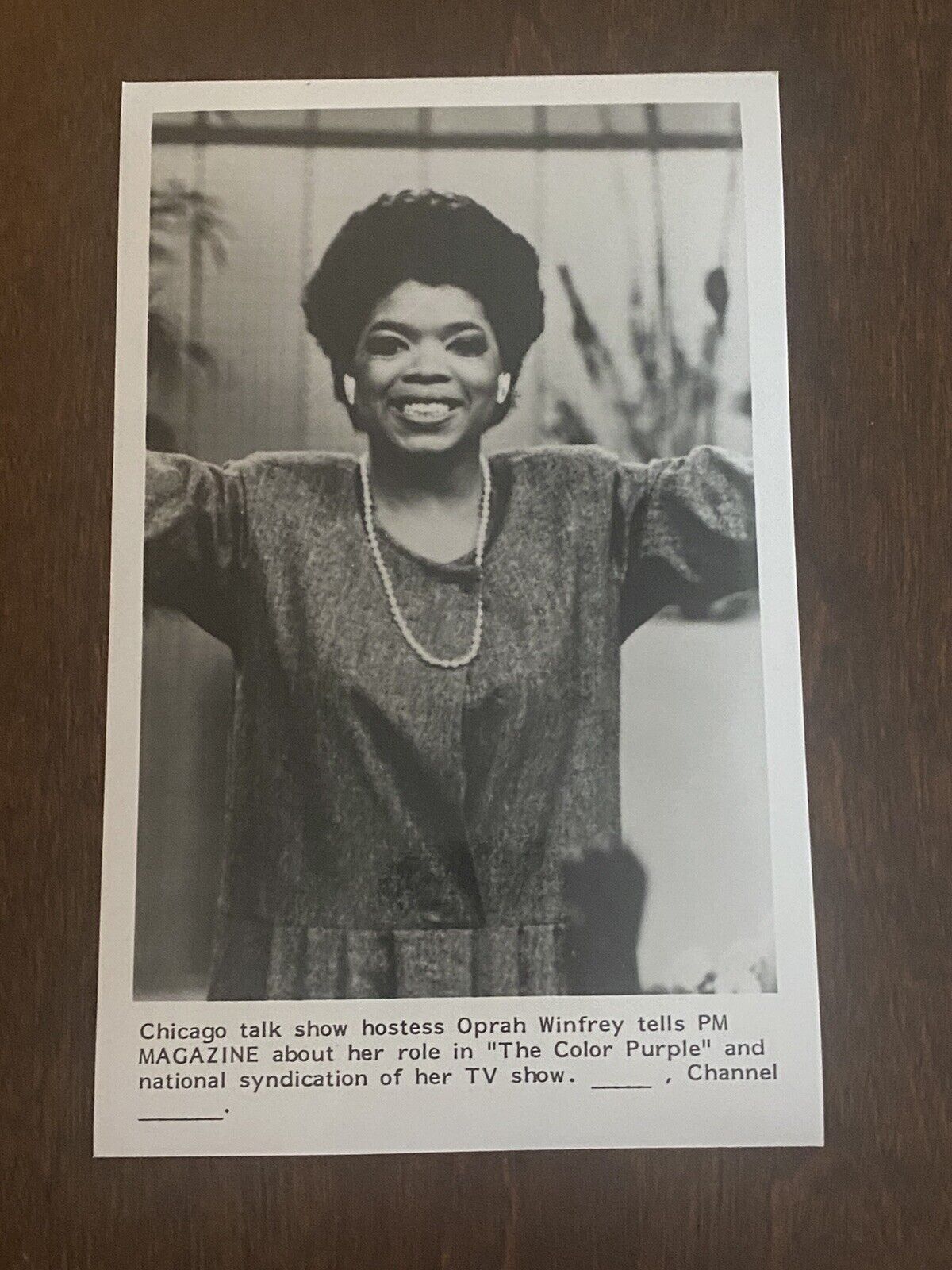 1985 ABC TV Oprah Winfrey Press Photo
