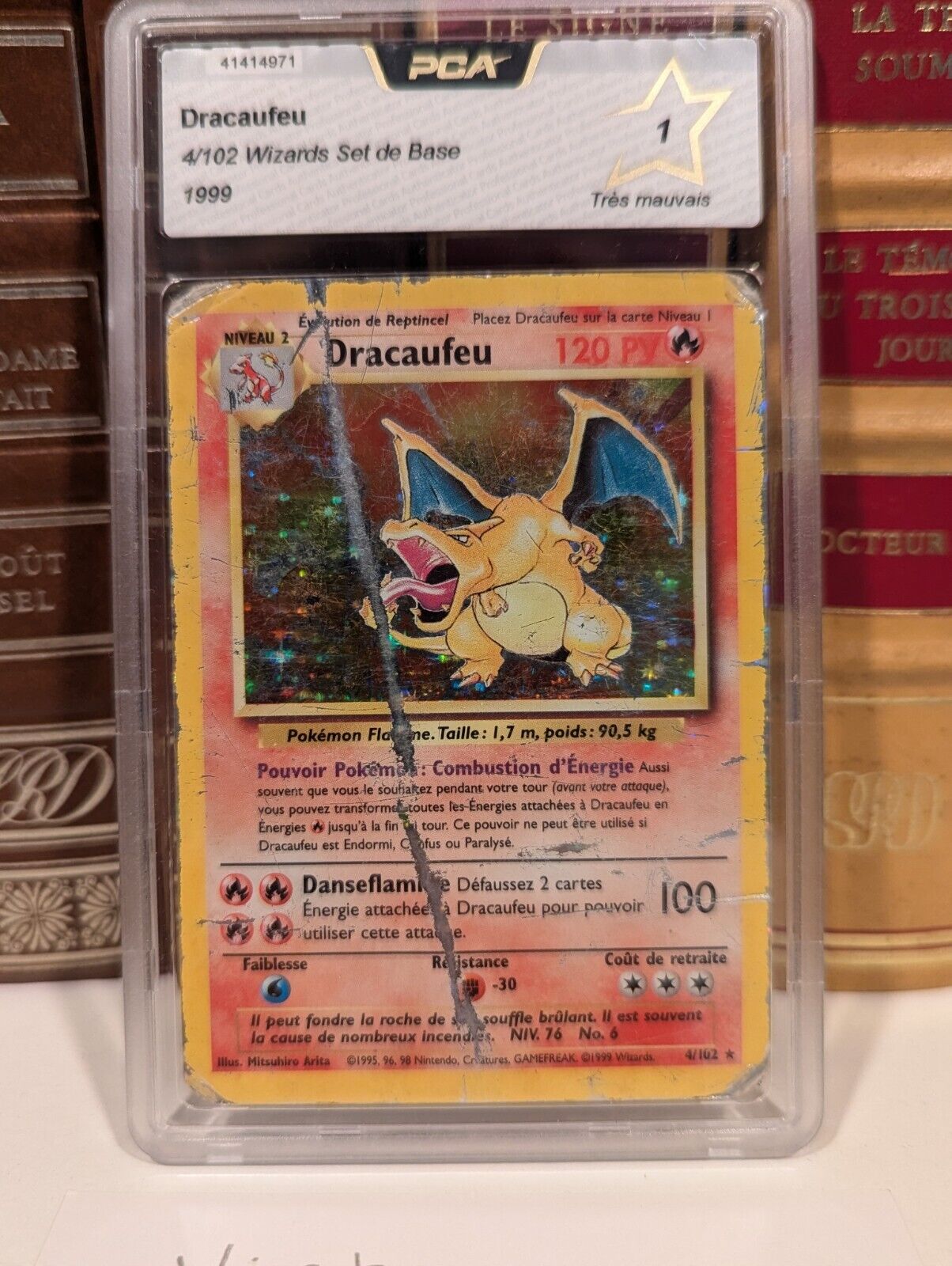 Pokemon Firecracker Card 4/102 Holo - Basic Set - FR - PCA 1