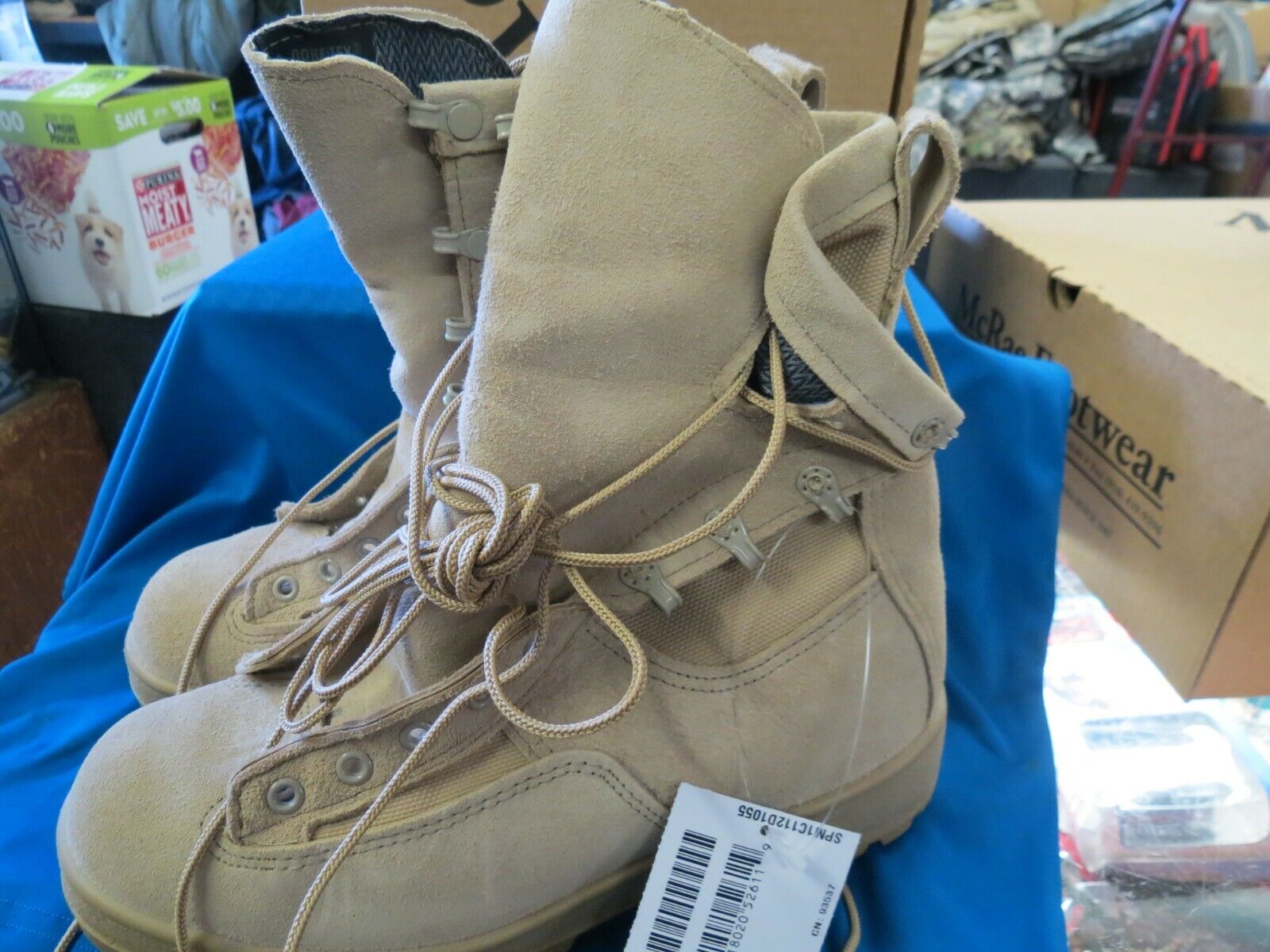 BOOTS,  ARMY TEMP WEATHER, TAN    SIZE:  7.5 W  (LOT OF 3)