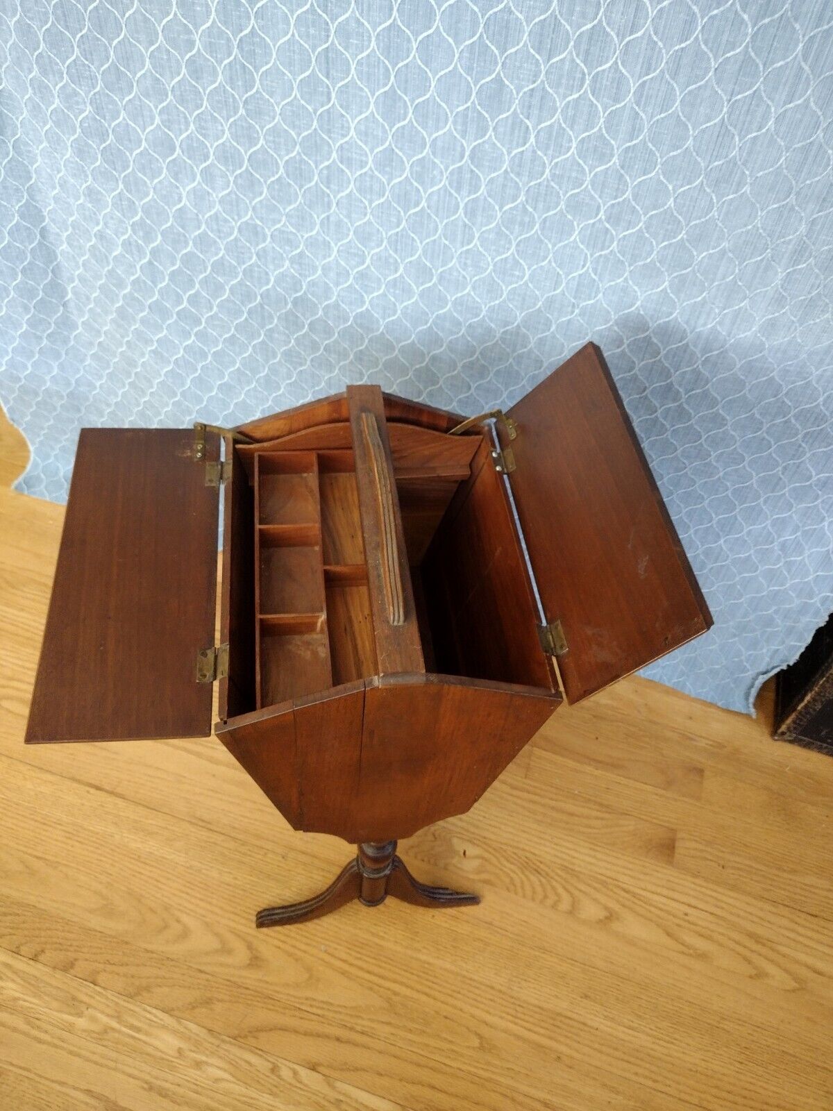 Antique Standing Sewing Box,Original Finish