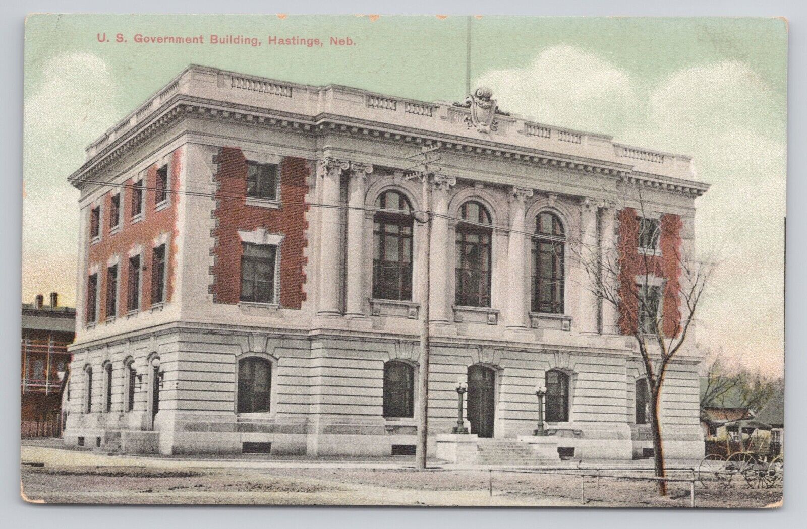 Postcard US Government Building Hastings Nebraska