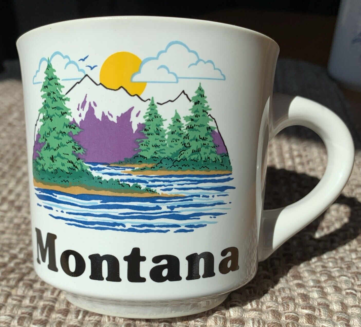 Vintage MONTANA Souvenir Collector Coffee Mug Nature Scene By Papel