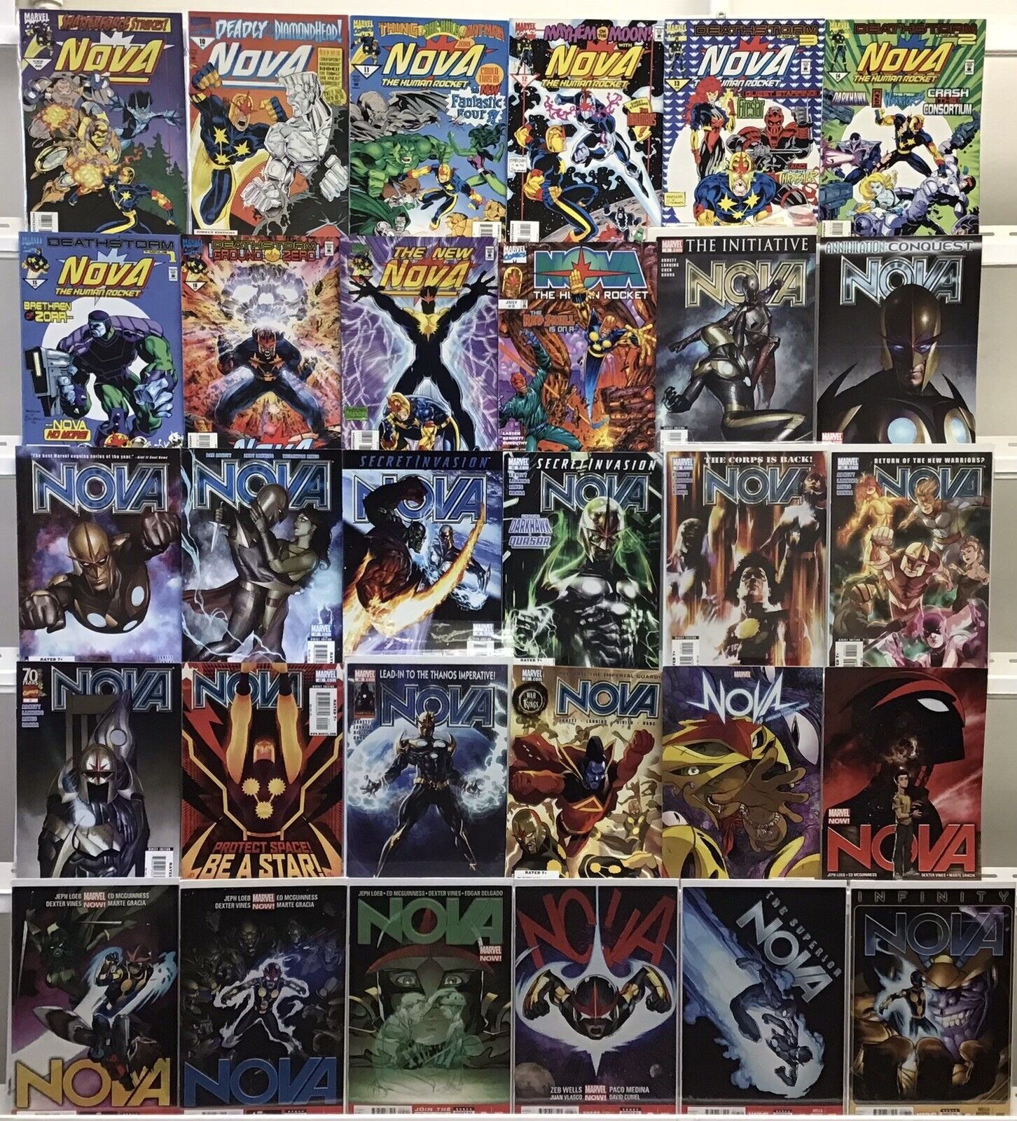 Marvel Comics Nova Comic Book Lot Of 30