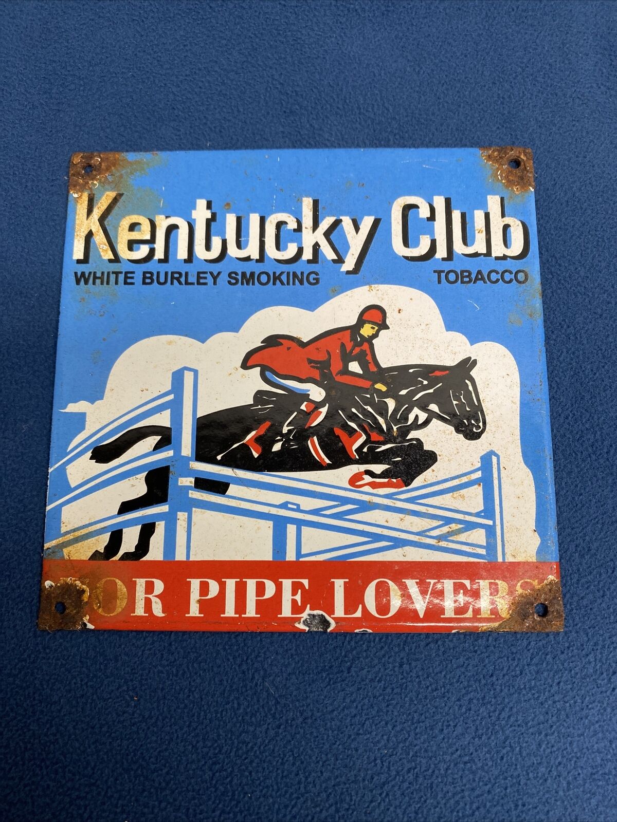KENTUCKY CLUB PIPE TOBACCO VINTAGE STYLE PORCELAIN SIGN PIPE LOVERS