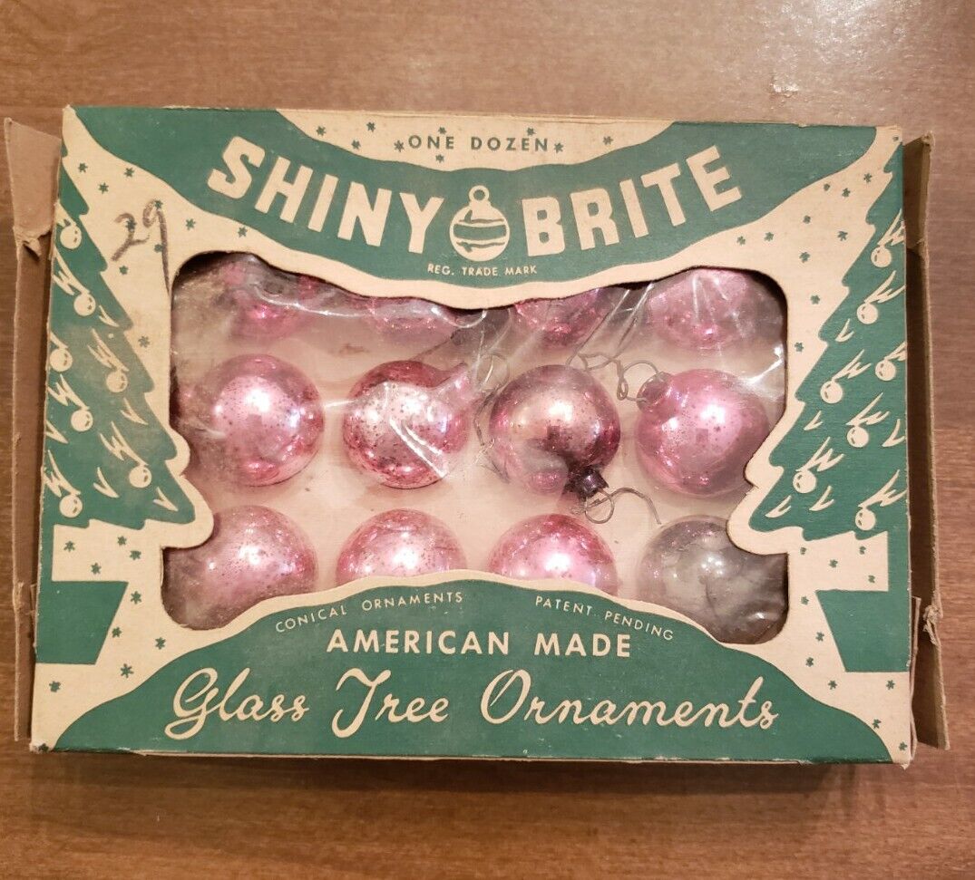 Vintage Shiny Brite Miniature Christmas Ornaments