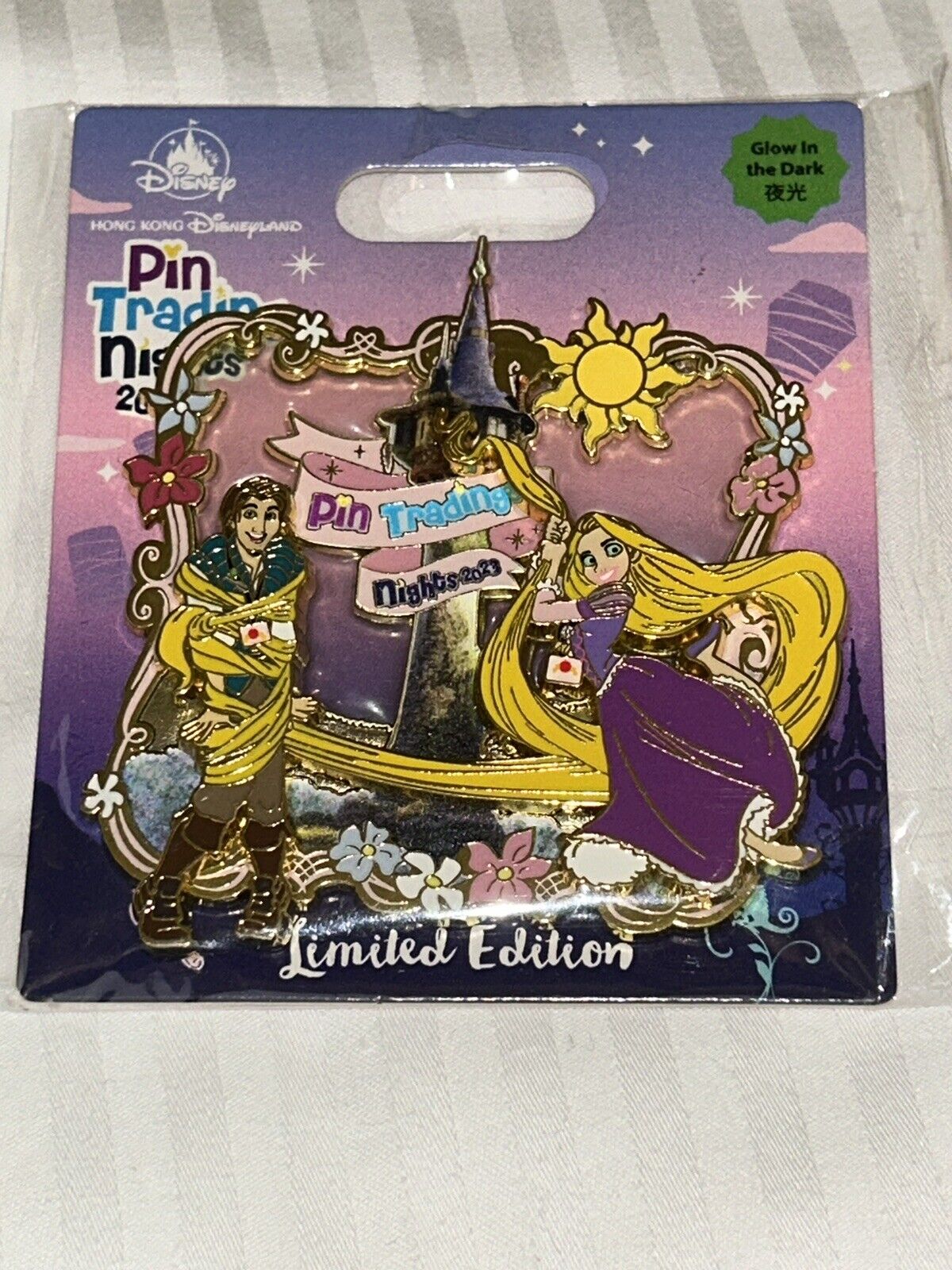 In Hand HKDL Disney Tangled Rapunzel Pin Trading Nights 2023 LE600 Jumbo