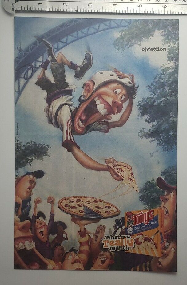 Vintage Tony\'s Frozen Pizza RARE Print Advertisement 