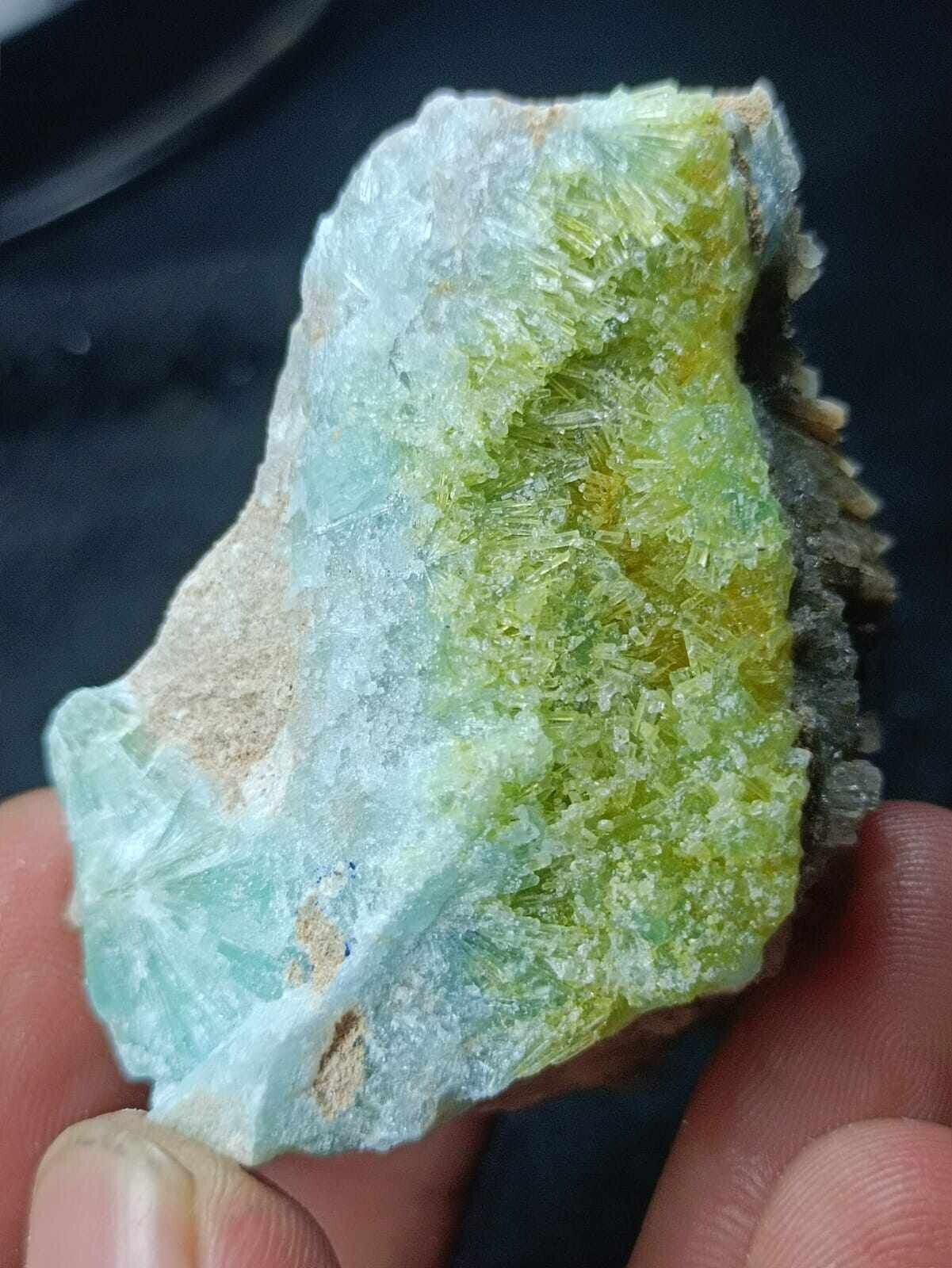 66g Beautiful Blue And Green Aragonite Cluster With Nice Color From Afghanistan