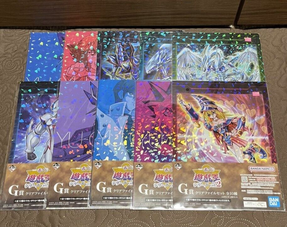 Yu-Gi-Oh figure ichiban kuji Vol 2 Prize G Clear File Full Complete set NEW