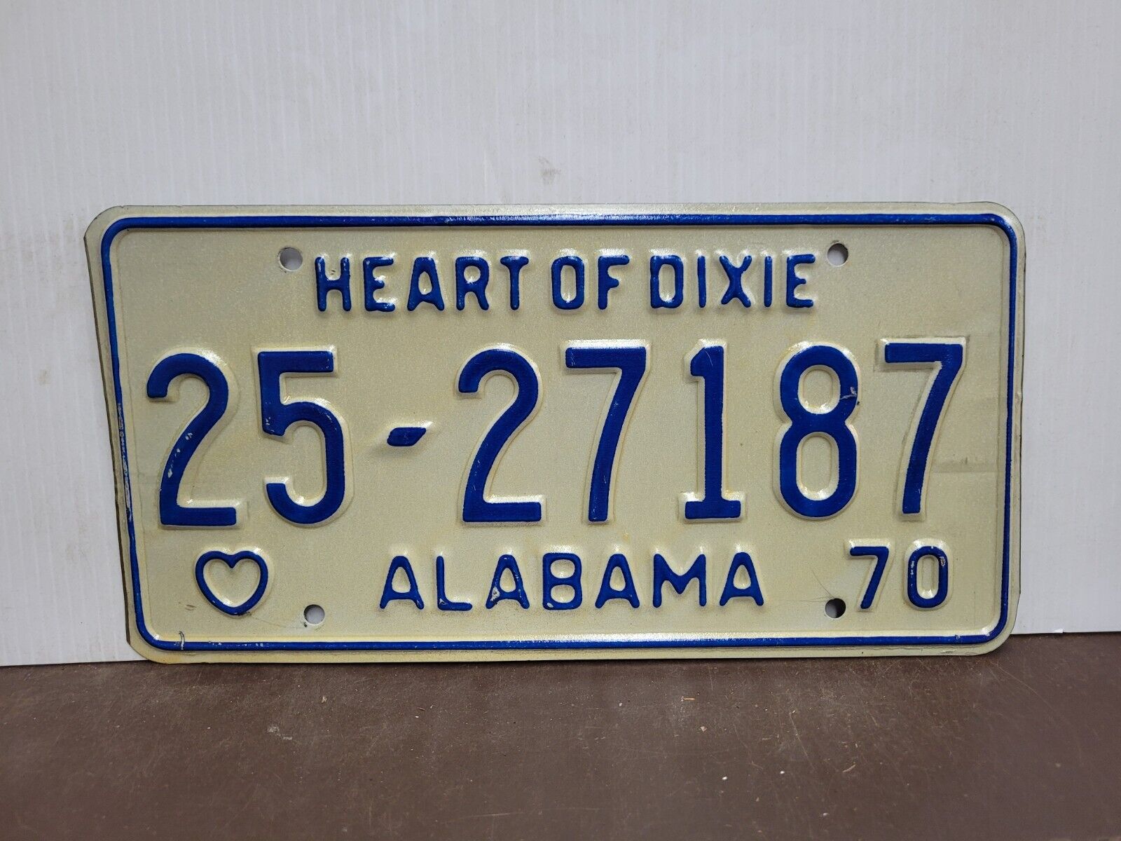 1970 Alabama License Plate Tag