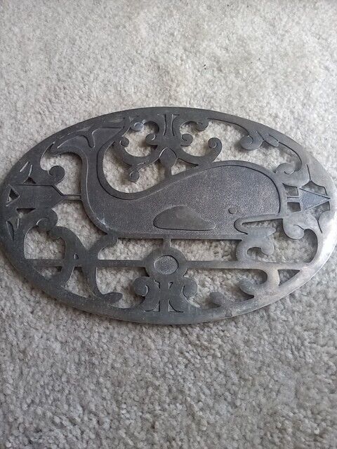Vintage Made In Italy Large Whale Trivet