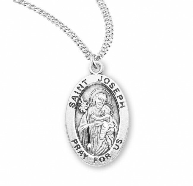 St. Joseph Sterling Silver Necklace 