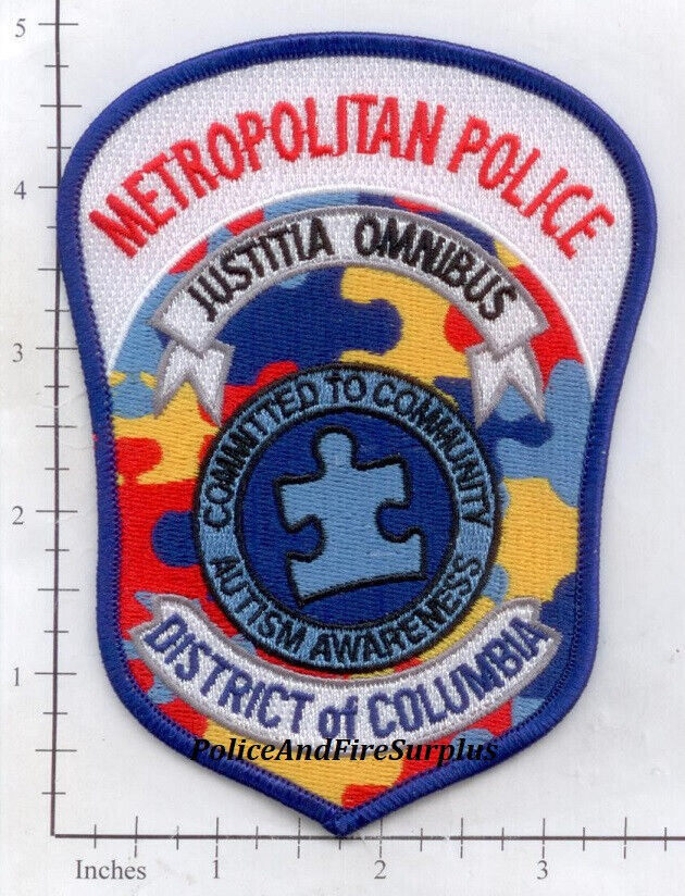 Washington DC - Metropolitan Police District of Columbia Police Patch  Autism