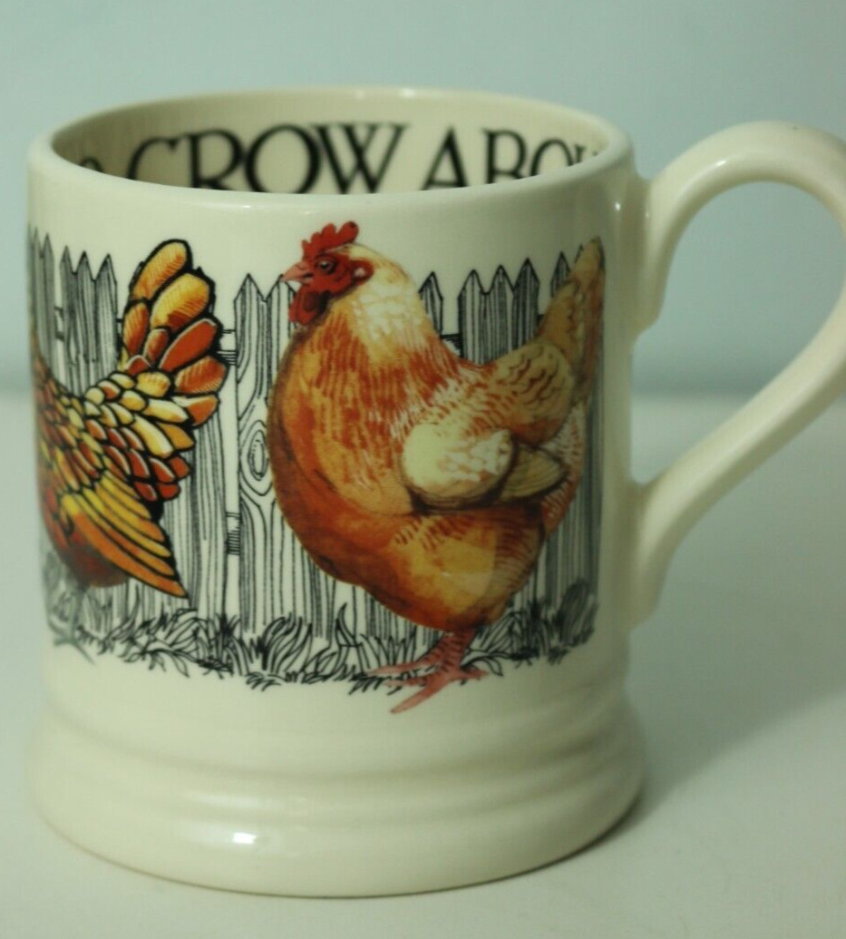 Emma Bridgewater Hen & Toast 1/2 Pint Mug Something to Crow About Chickens