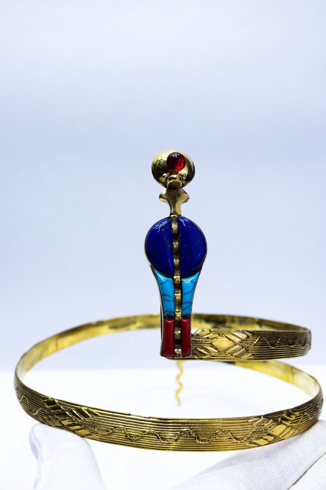 Gemstones Egyptian crown with the cobra, made in Egypt with care and love