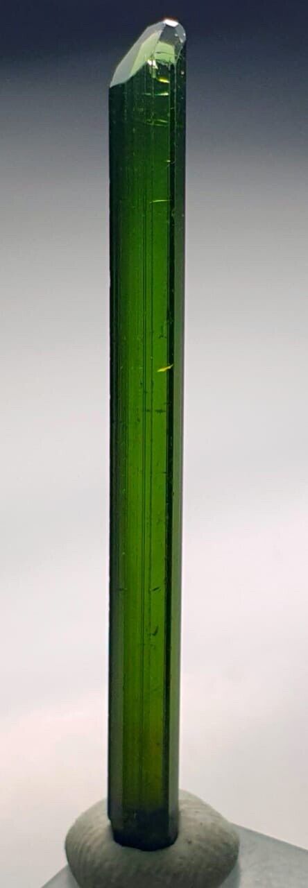 An Outstanding Pencil Size Terminated Green Colour Tourmaline Crystal