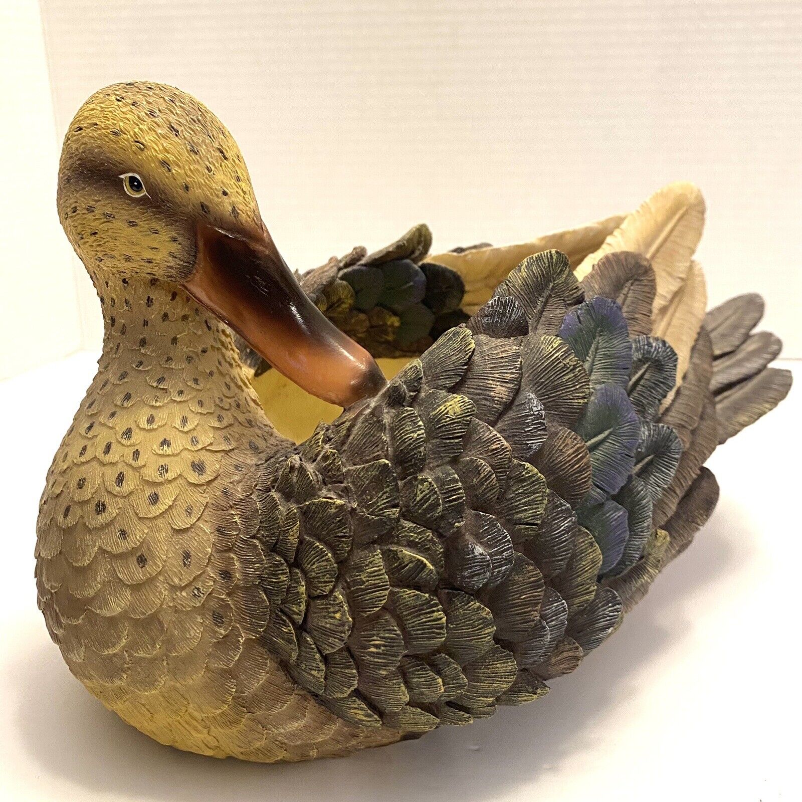 Bird DuckPlanter Brow Trinket Candy Planter Dish With Lots Of Carved Details