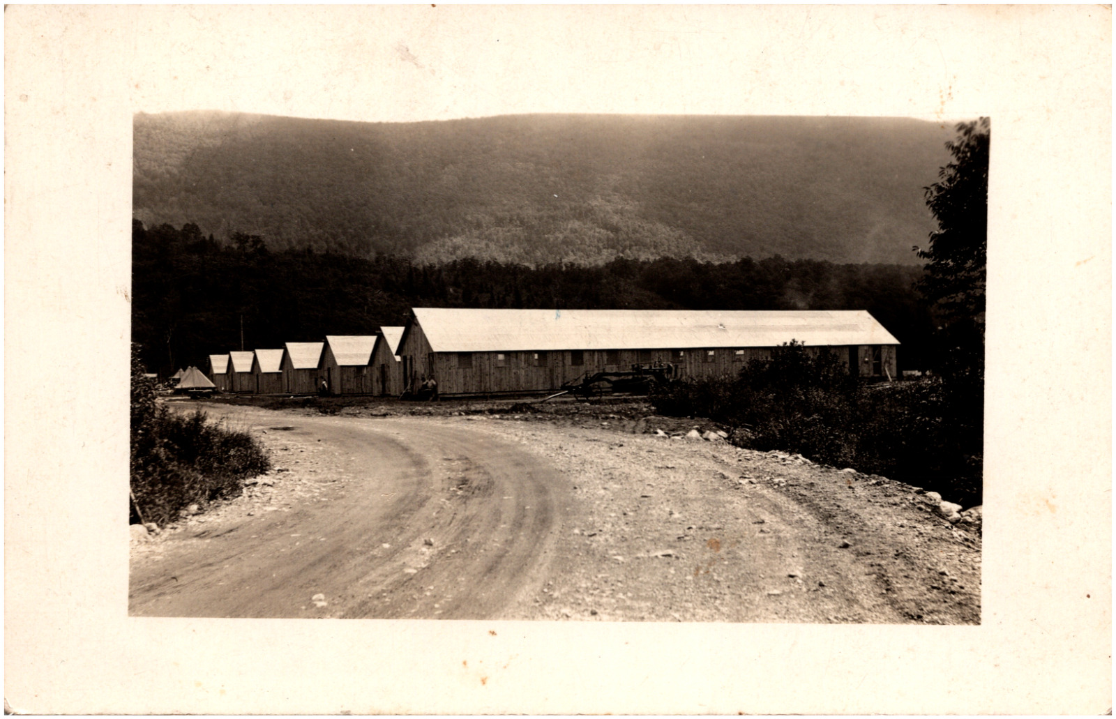 Civilian Conservation Corps CCC Work Camp Unknown Location 1930s RPPC Postcard