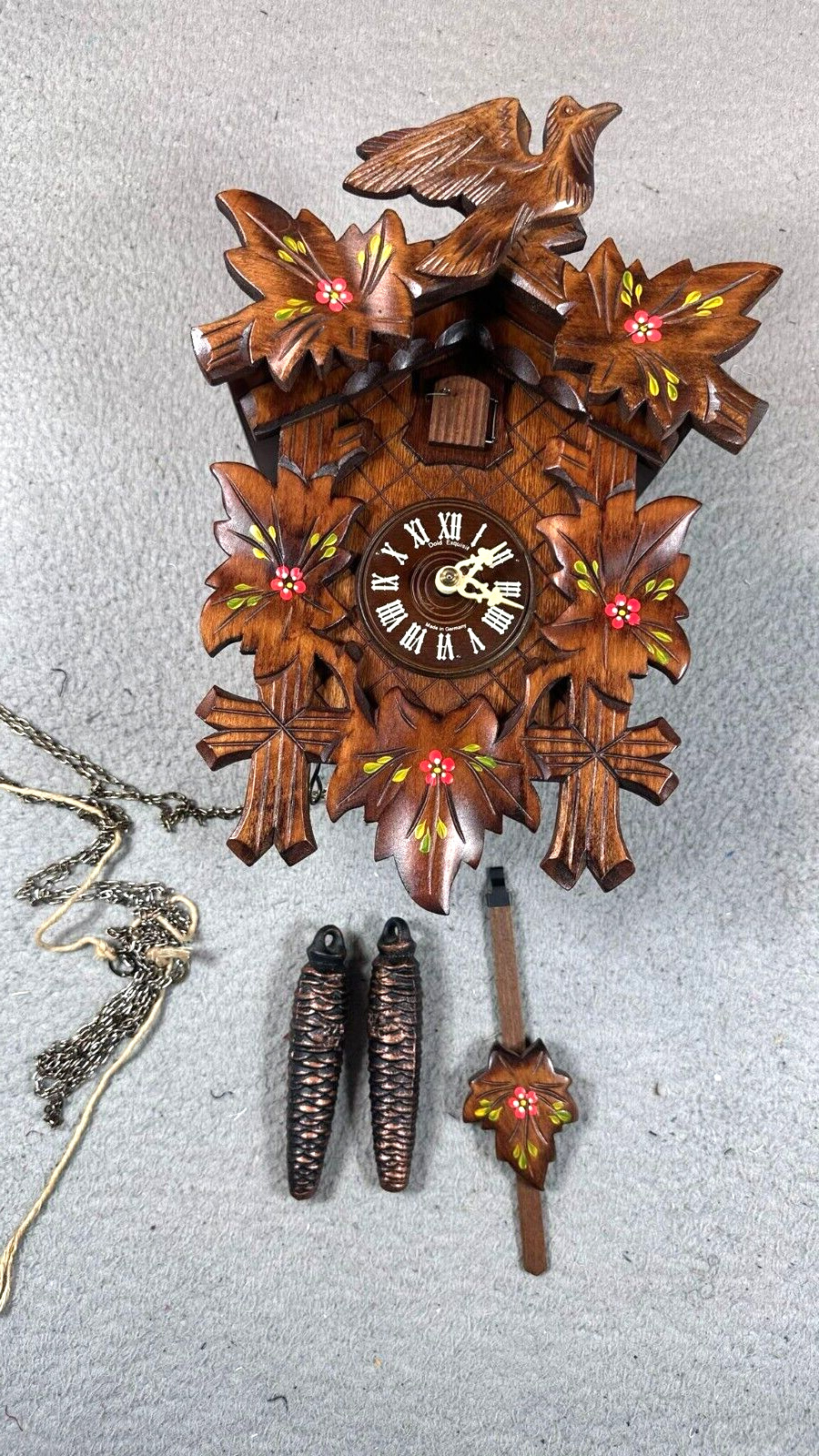 Exquisit Dold  Cuckoo Clock Made In Germany Not Working For Parts or Repair *