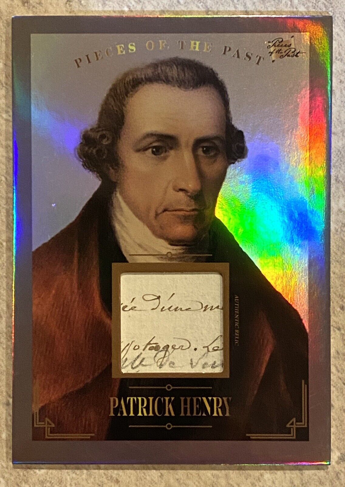 2023 PIECES OF THE PAST PATRICK HENRY HAND WRITING SAMPLE  