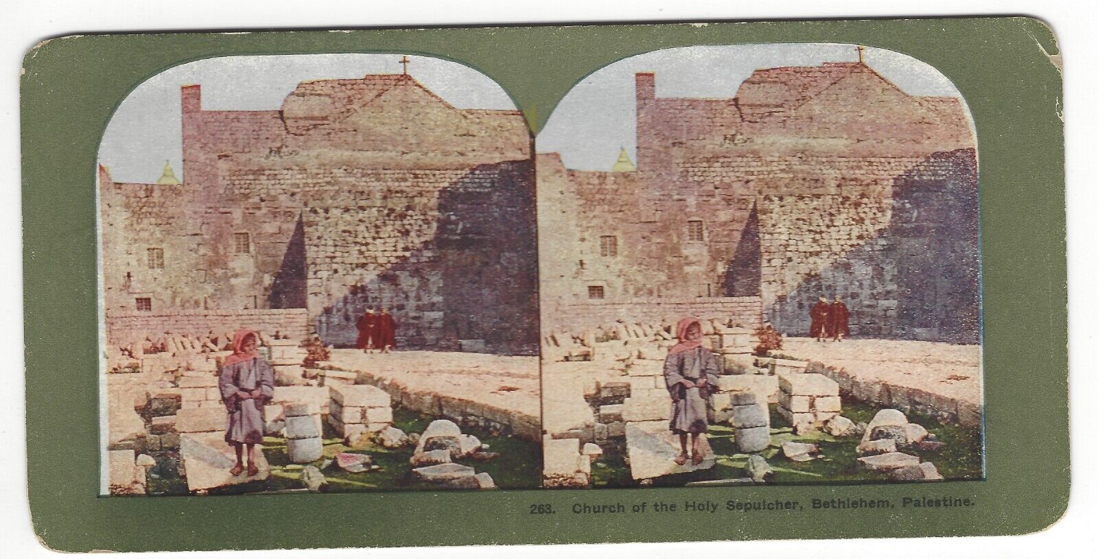 Church Of The Holy Sepulcher, Bethlehem, Palestine, c1900's Stereoview