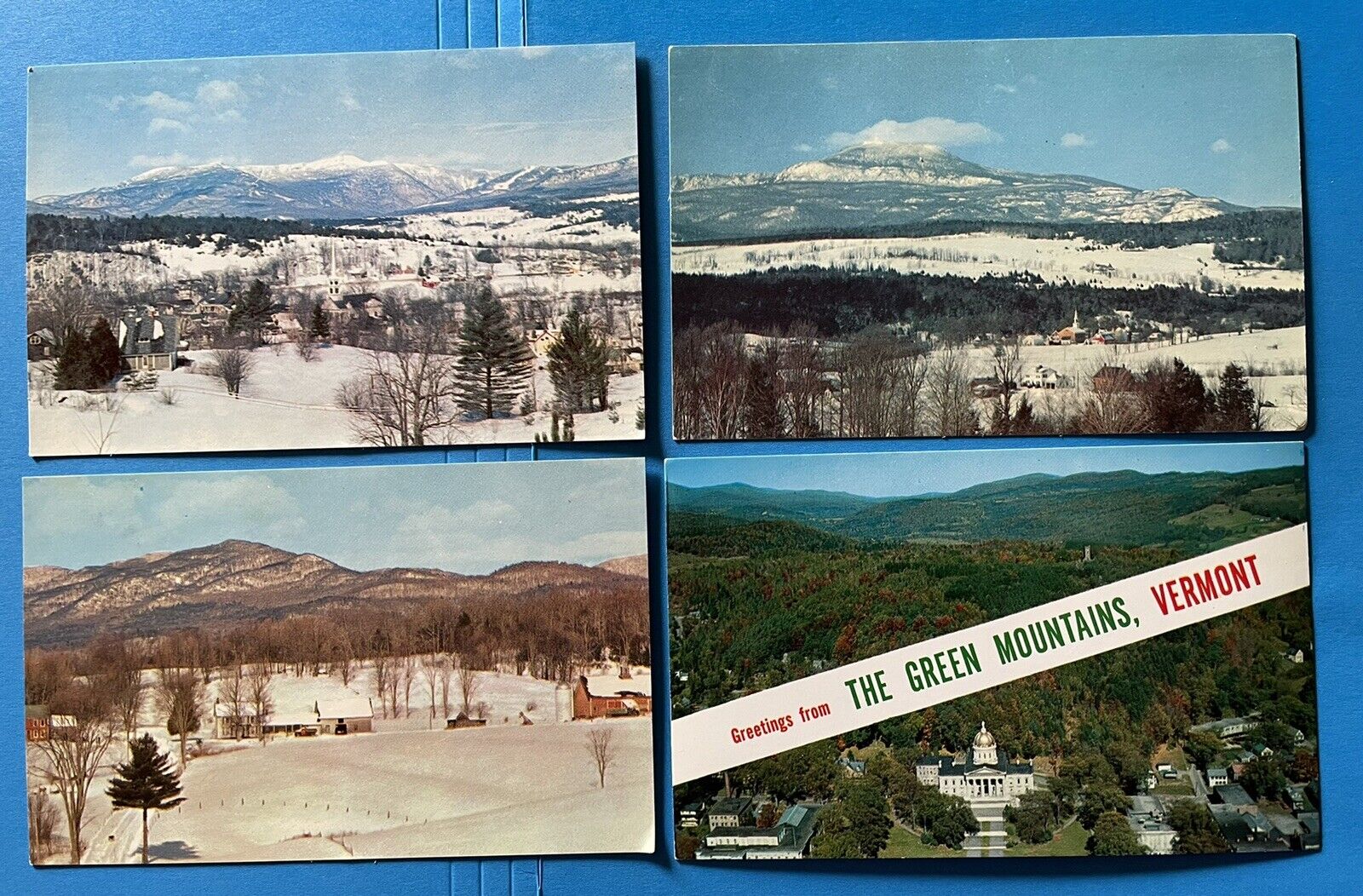 Green Mountains Vermont VT Lot of 4 Postcards Stowe Montpelier